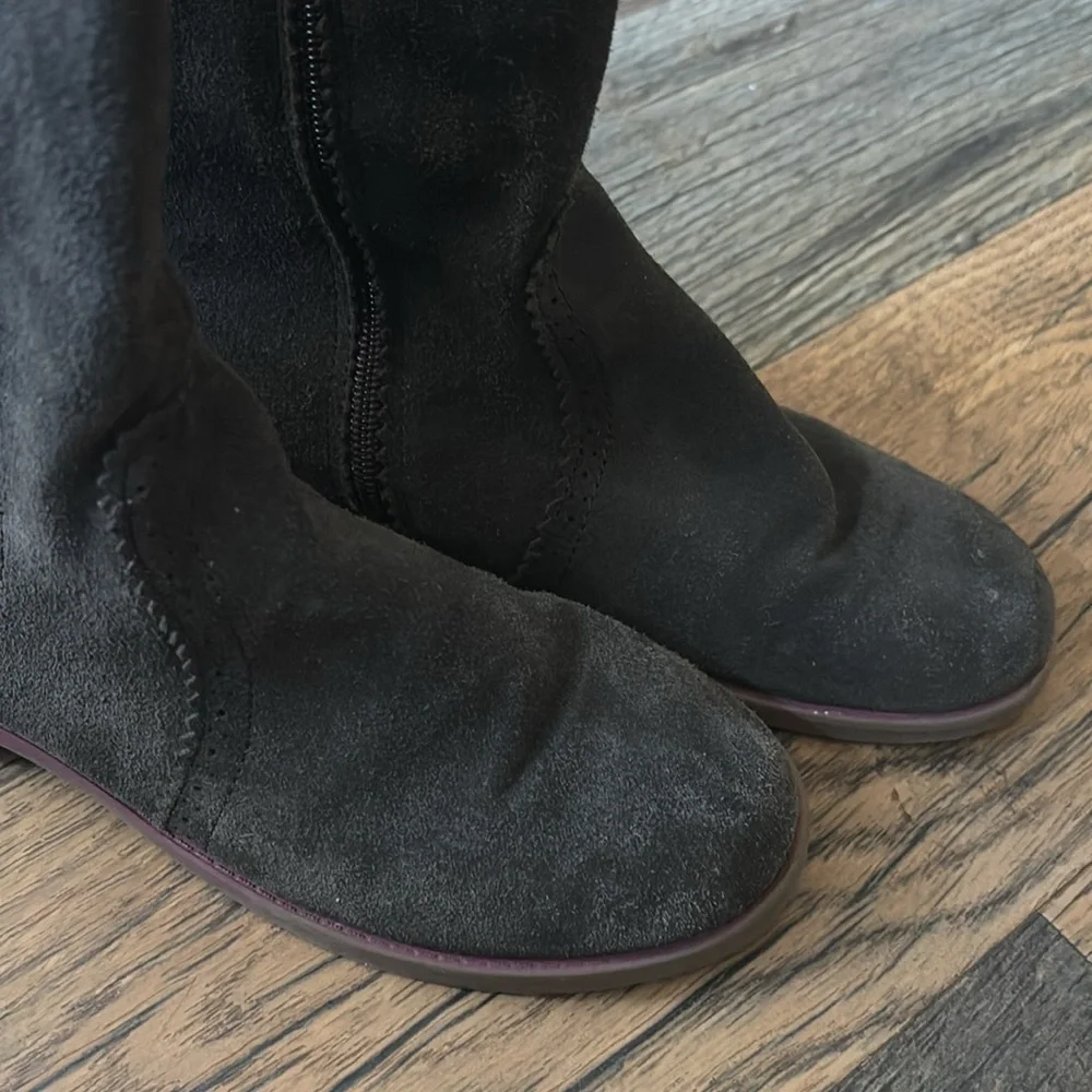 Sperry Top-Sider Suede Chelsea Tall Boot Brown Pink Girls Size 4